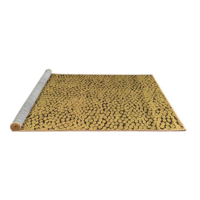 Sideview of Machine Washable Abstract Brown Modern Rug, wshabs4907brn
