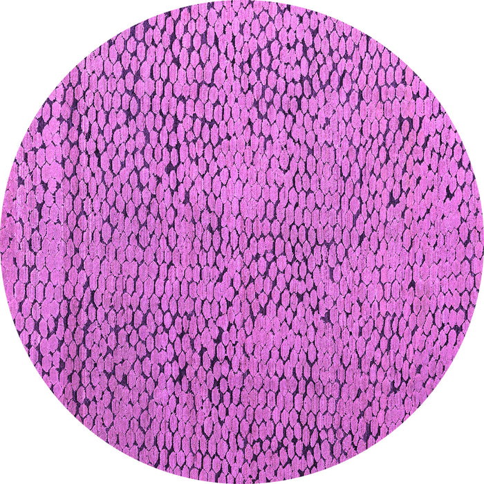 Round Machine Washable Abstract Purple Modern Area Rugs, wshabs4907pur