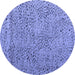 Round Abstract Blue Modern Rug, abs4907blu