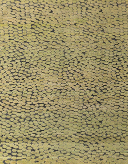 Machine Washable Abstract Metallic Gold Rug, wshabs4907