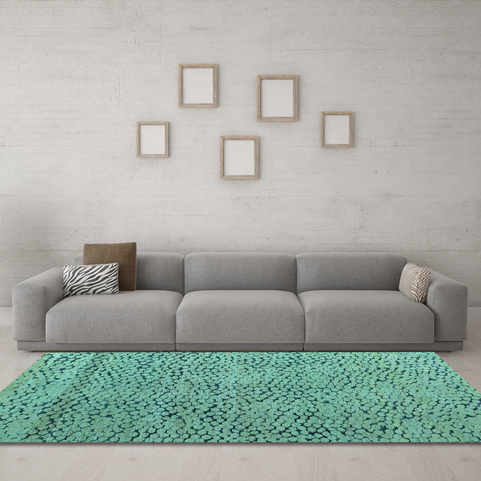 Machine Washable Abstract Light Blue Modern Rug in a Living Room, wshabs4907lblu