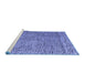 Sideview of Machine Washable Abstract Blue Modern Rug, wshabs4907blu