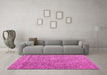 Machine Washable Abstract Pink Modern Rug in a Living Room, wshabs4907pnk