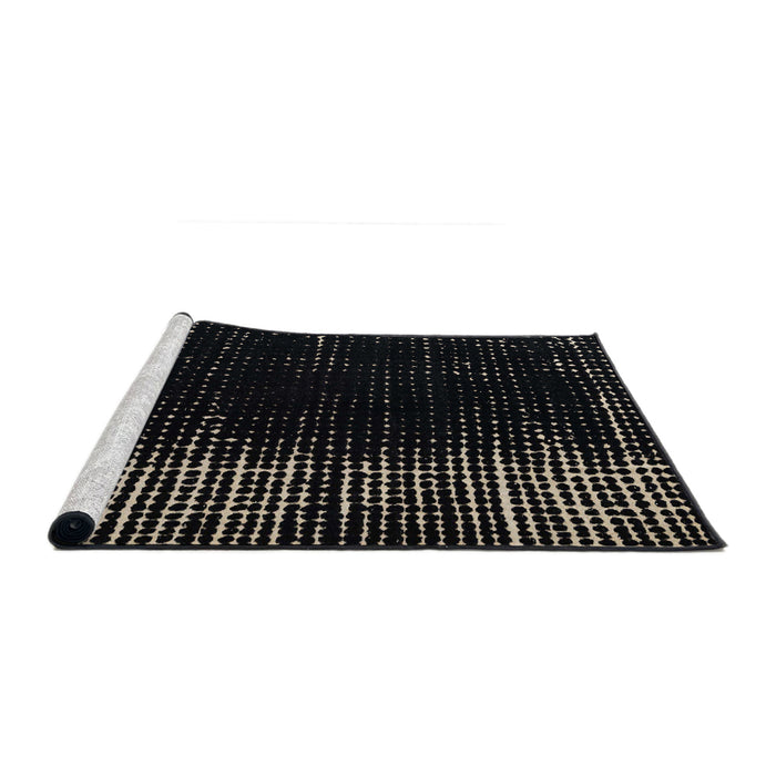 Sideview of Machine Washable Abstract Gray Rug, wshabs4908