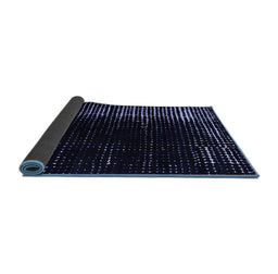 Sideview of Abstract Blue Modern Rug, abs4908blu
