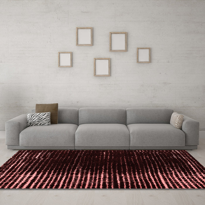 Modern Red Washable Rugs