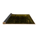 Sideview of Abstract Yellow Modern Rug, abs4908yw