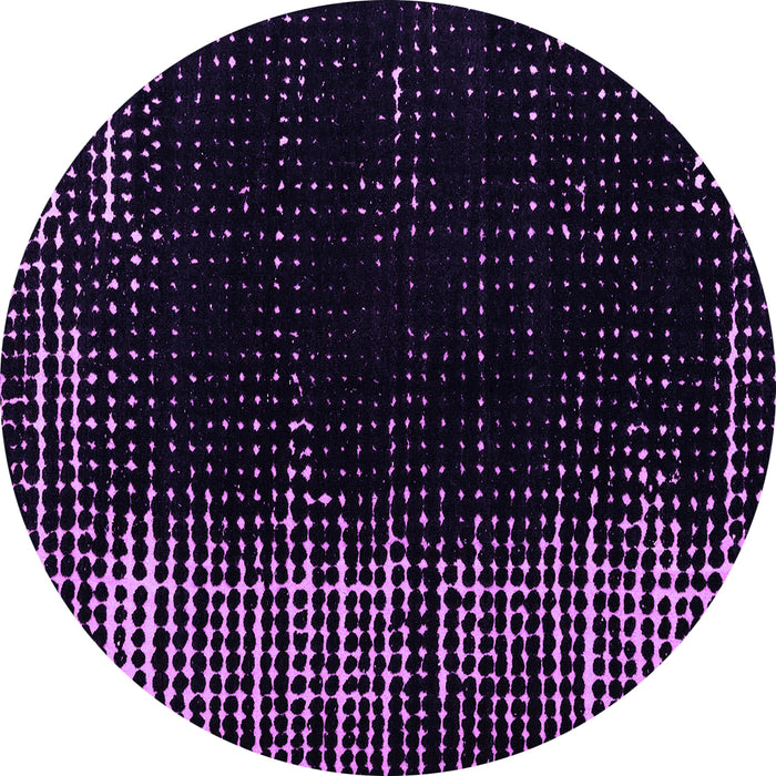 Round Abstract Purple Modern Rug, abs4908pur