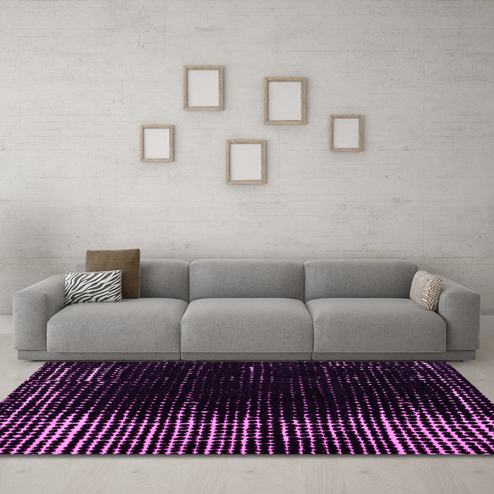 Machine Washable Abstract Pink Modern Rug in a Living Room, wshabs4908pnk
