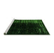 Sideview of Machine Washable Abstract Green Modern Area Rugs, wshabs4908grn