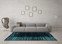 Machine Washable Abstract Light Blue Modern Rug, wshabs4908lblu