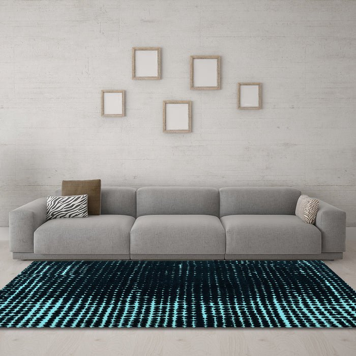 Machine Washable Abstract Light Blue Modern Rug in a Living Room, wshabs4908lblu