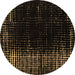 Round Abstract Brown Modern Rug, abs4908brn