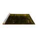 Sideview of Machine Washable Abstract Yellow Modern Rug, wshabs4908yw