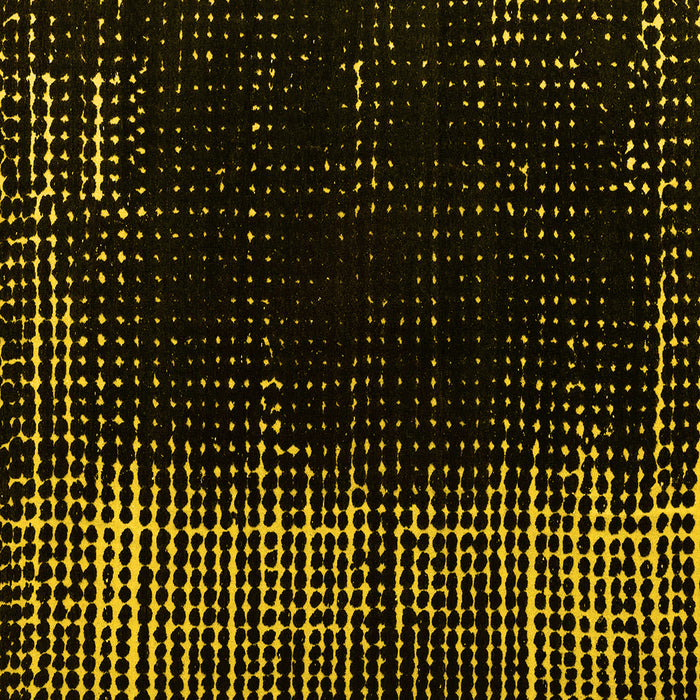 Square Machine Washable Abstract Yellow Modern Rug, wshabs4908yw