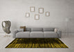 Machine Washable Abstract Yellow Modern Rug in a Living Room, wshabs4908yw