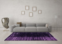 Machine Washable Abstract Purple Modern Rug, wshabs4908pur