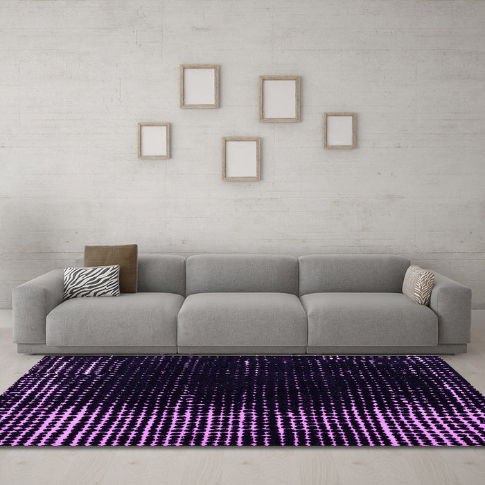 Machine Washable Abstract Purple Modern Area Rugs in a Living Room, wshabs4908pur