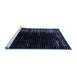 Sideview of Machine Washable Abstract Blue Modern Rug, wshabs4908blu