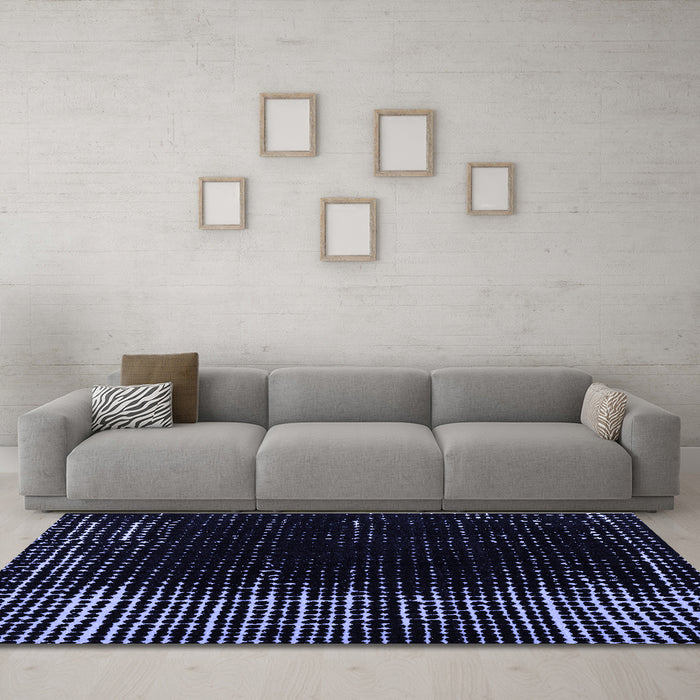 Machine Washable Abstract Blue Modern Rug in a Living Room, wshabs4908blu