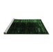 Sideview of Machine Washable Abstract Emerald Green Modern Area Rugs, wshabs4908emgrn