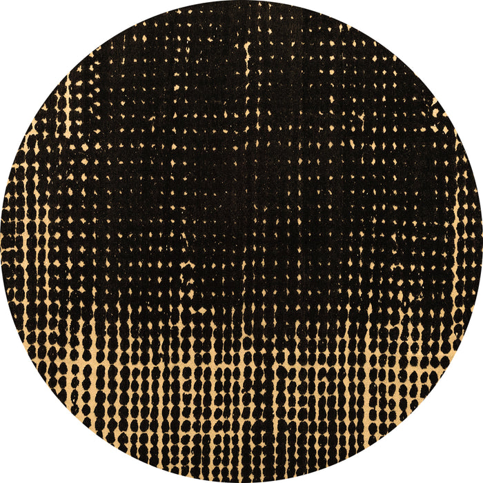 Round Machine Washable Abstract Brown Modern Rug, wshabs4908brn