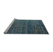 Sideview of Machine Washable Abstract Cadet Blue Green Rug, wshabs4909