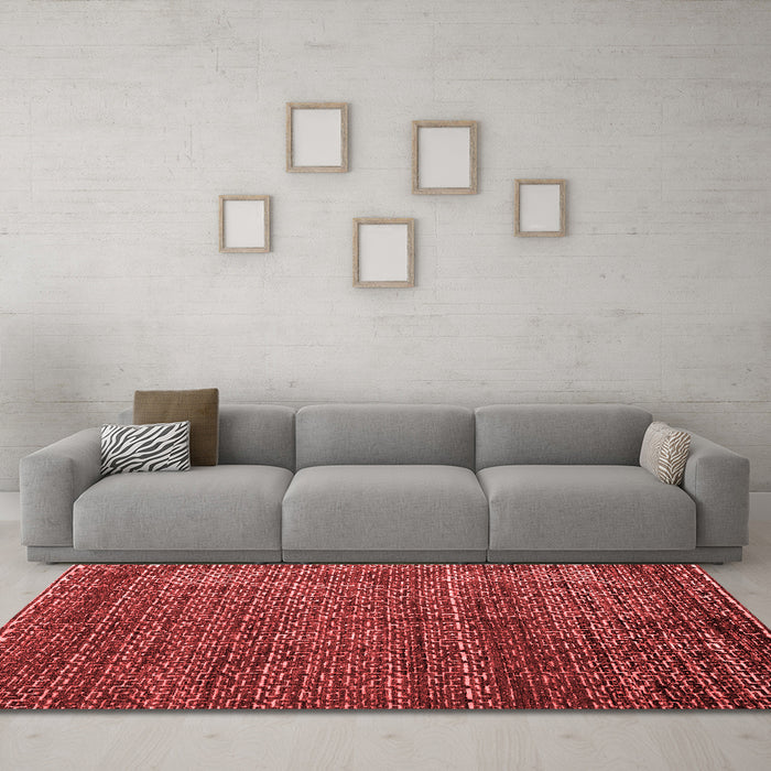 Modern Red Washable Rugs
