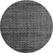 Round Machine Washable Abstract Gray Modern Rug, wshabs4909gry