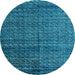 Round Machine Washable Abstract Light Blue Modern Rug, wshabs4909lblu