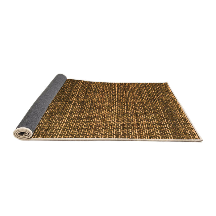 Sideview of Abstract Orange Modern Rug, abs4909org
