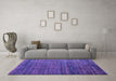 Machine Washable Abstract Purple Modern Area Rugs in a Living Room, wshabs4909pur