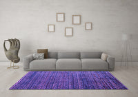 Machine Washable Abstract Purple Modern Rug, wshabs4909pur