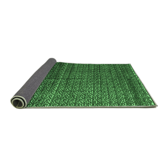 Sideview of Abstract Emerald Green Modern Rug, abs4909emgrn
