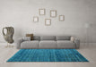 Machine Washable Abstract Light Blue Modern Rug in a Living Room, wshabs4909lblu