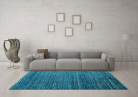 Machine Washable Abstract Light Blue Modern Rug, wshabs4909lblu