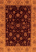 Machine Washable Abstract Orange Modern Area Rugs, wshabs490org