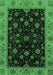 Machine Washable Abstract Emerald Green Modern Area Rugs, wshabs490emgrn