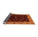 Sideview of Abstract Orange Modern Rug, abs490org