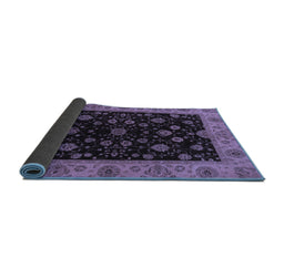 Sideview of Abstract Blue Modern Rug, abs490blu