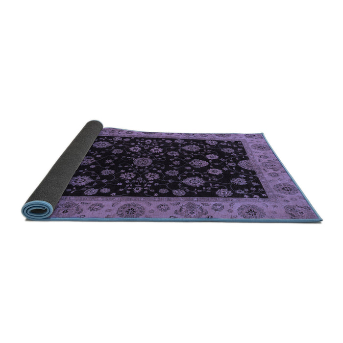 Sideview of Abstract Blue Modern Rug, abs490blu
