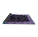 Sideview of Abstract Blue Modern Rug, abs490blu