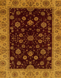 Machine Washable Abstract Dark Red Rug, wshabs490