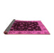 Sideview of Abstract Purple Modern Rug, abs490pur