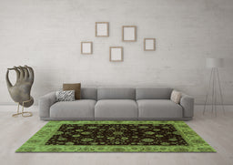 Machine Washable Abstract Turquoise Modern Area Rugs in a Living Room,, wshabs490turq