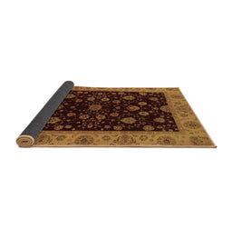 Sideview of Abstract Brown Modern Rug, abs490brn