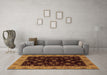 Machine Washable Abstract Brown Modern Rug in a Living Room,, wshabs490brn