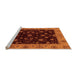 Sideview of Machine Washable Abstract Orange Modern Area Rugs, wshabs490org