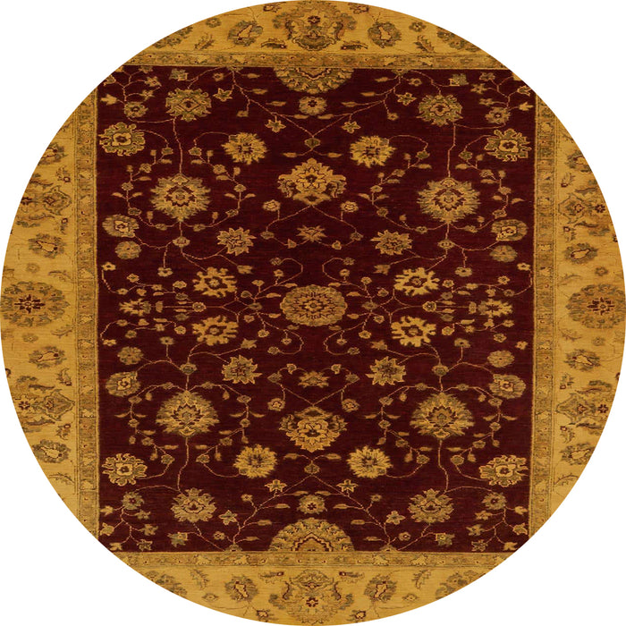 Round Machine Washable Abstract Dark Red Rug, wshabs490