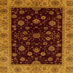 Square Machine Washable Abstract Dark Red Rug, wshabs490